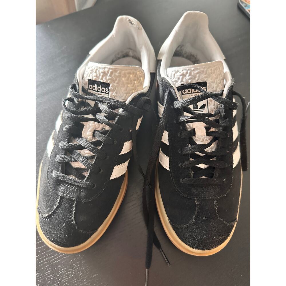 Adidas Gazelle Bold Platform Sneaker Black/White  - 6.5M